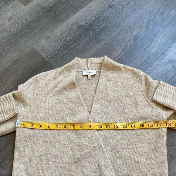 Lucky Brand Surplice Sweater Oatmeal XS Cross Front Neutral Minimalist - Picture 6 of 7